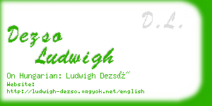 dezso ludwigh business card